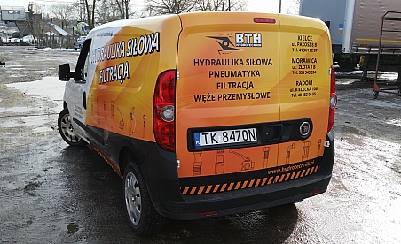 Oklejanie samochodów Kielce - Fiat Doblo - BTH Hydrotechnik